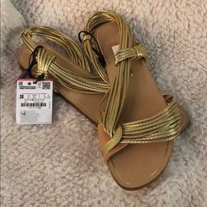 Zara Gold Sandals